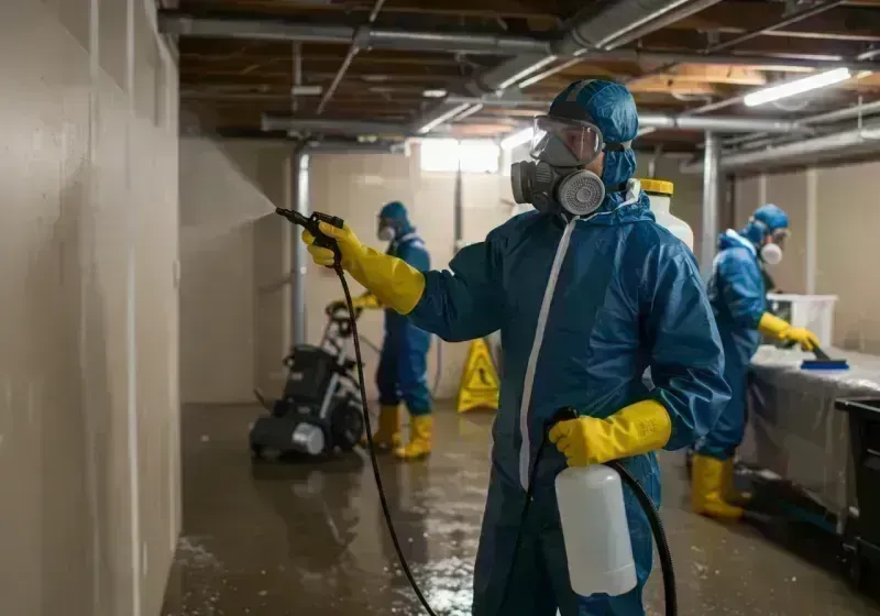 Basement Sanitization and Antimicrobial Treatment process in Saint Charles, MO