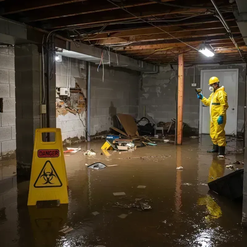 Flooded Basement Electrical Hazard in Saint Charles, MO Property